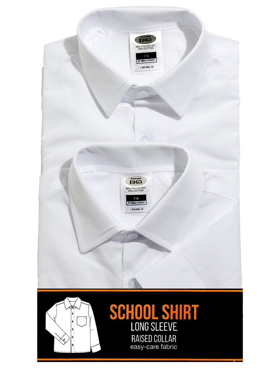 2Pk Long Sleeve High Raised Collar Shirt