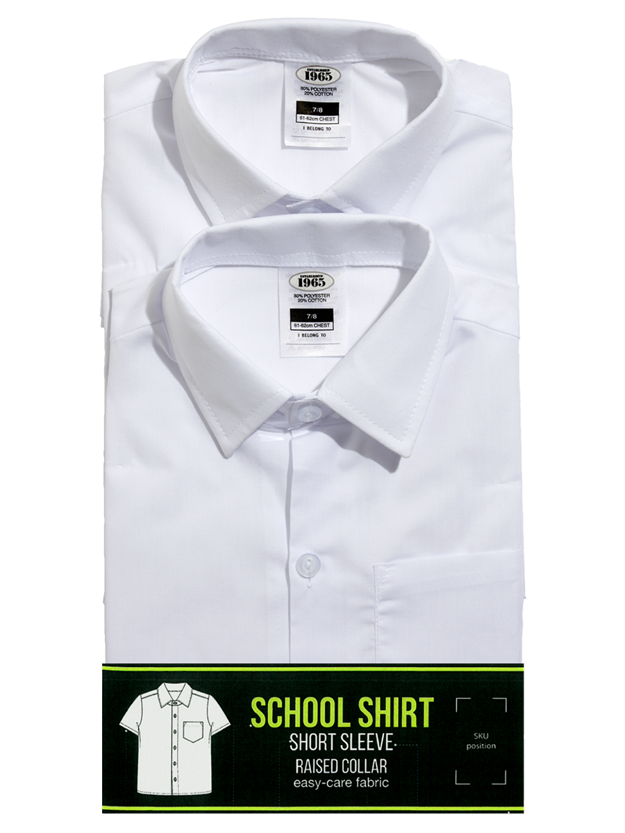 2Pk Short Sleeve Primary Raised Collar Shirt
