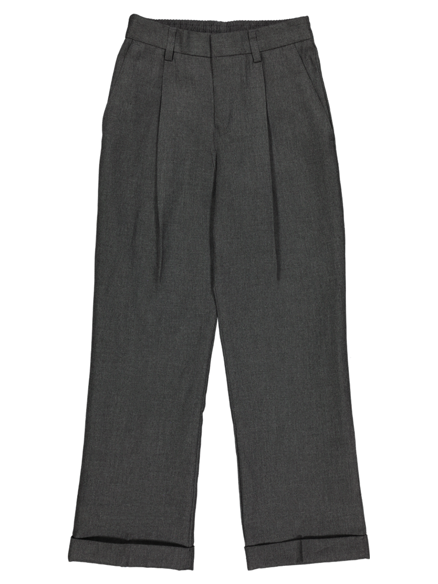 Boys School Grey Turn-Up Trousers