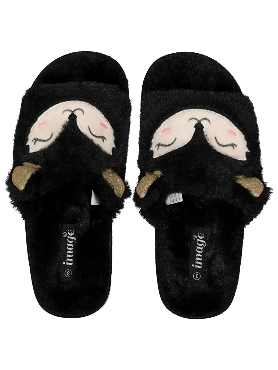 Fluffy Open Toe Slippers