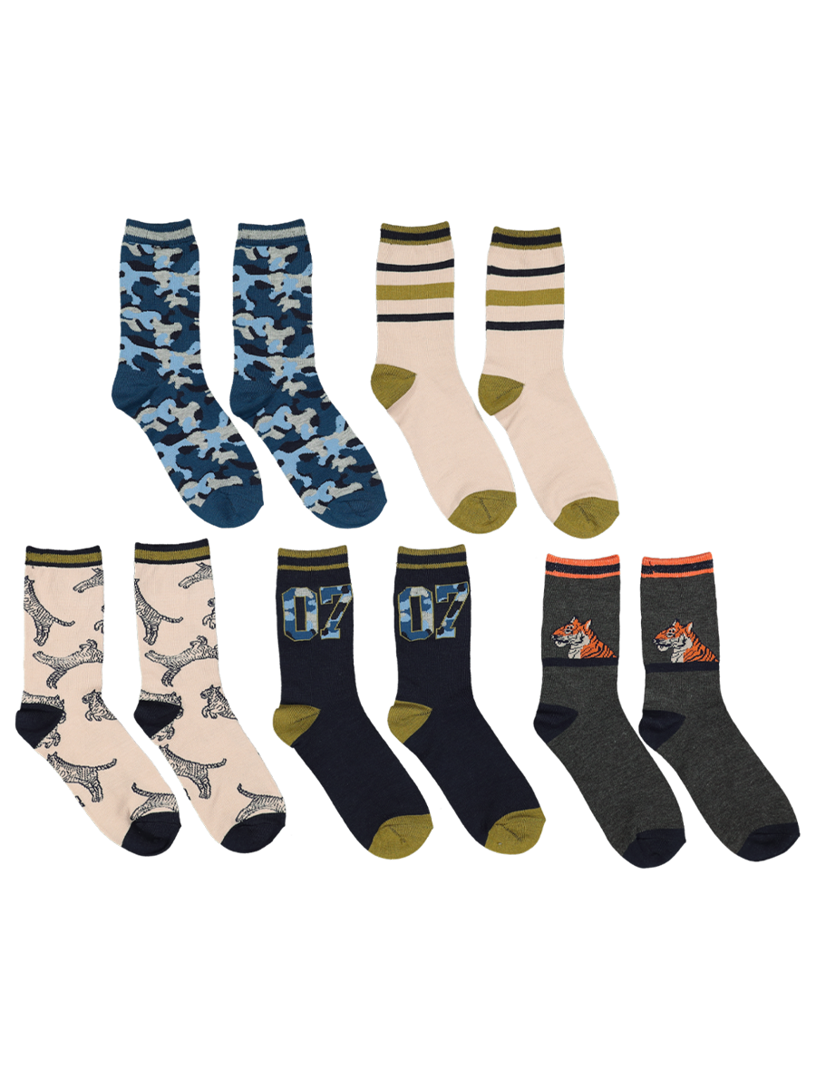 Graphic Crew Socks 5 Pack