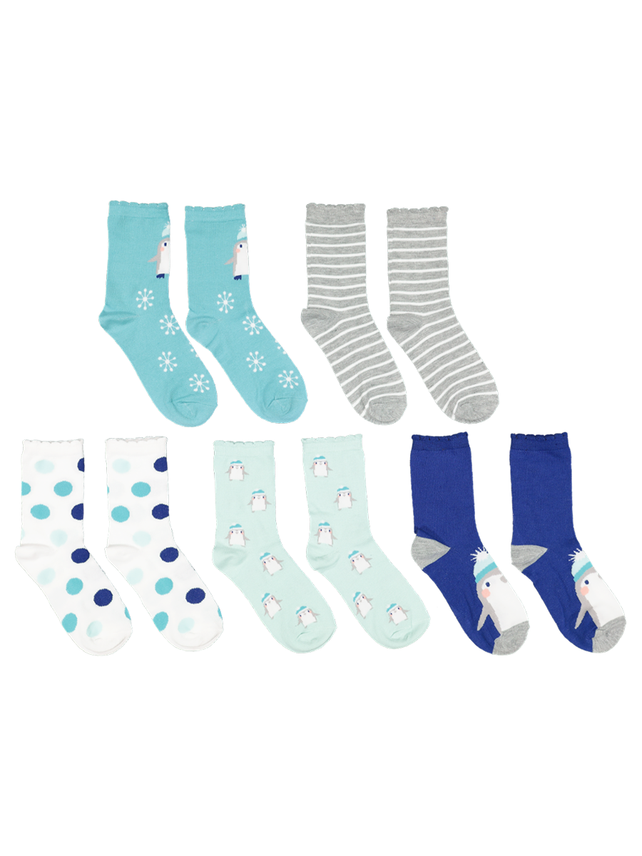Graphic Crew Socks 5 Pack