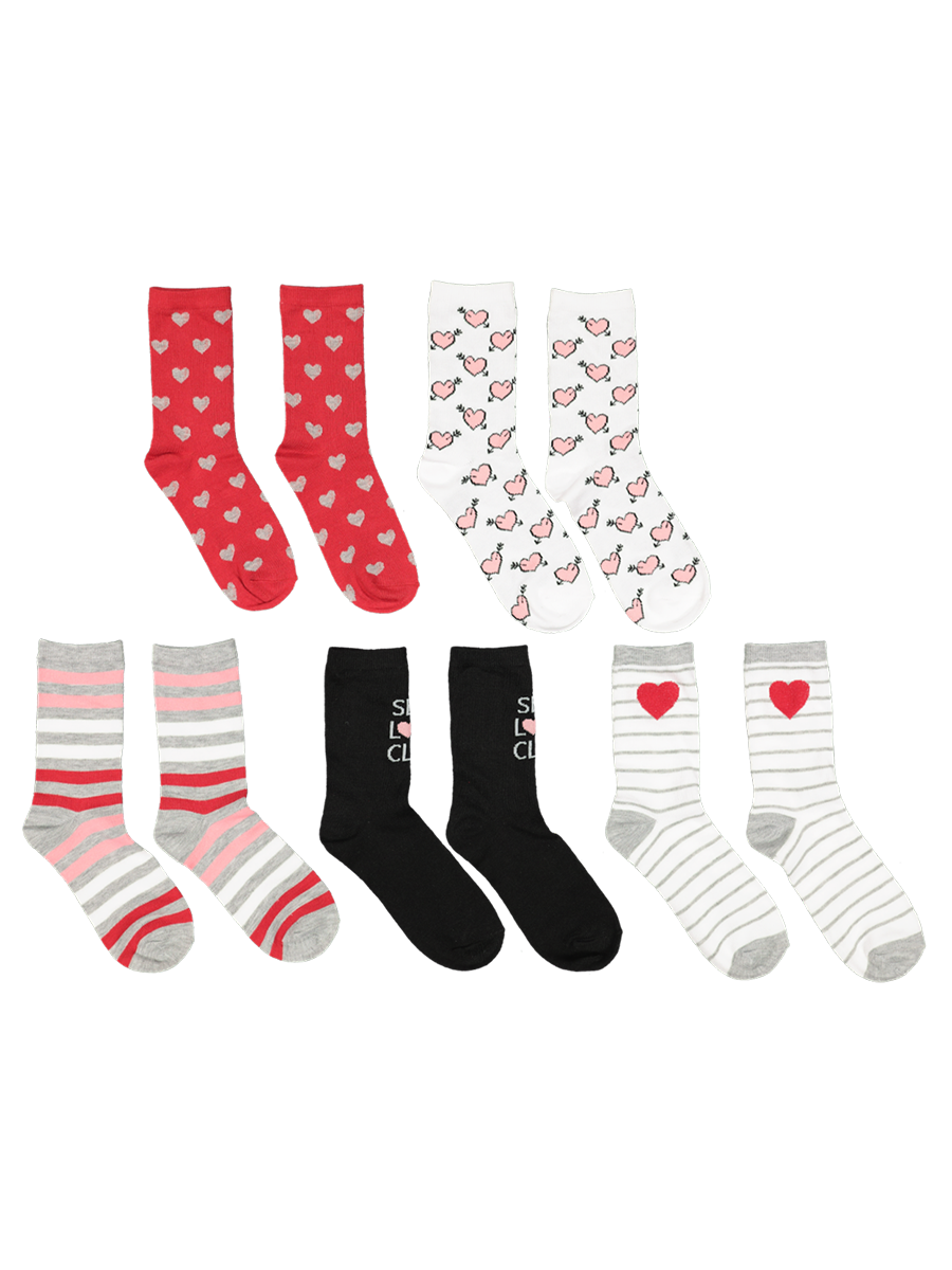 Graphic Crew Socks 5 Pack