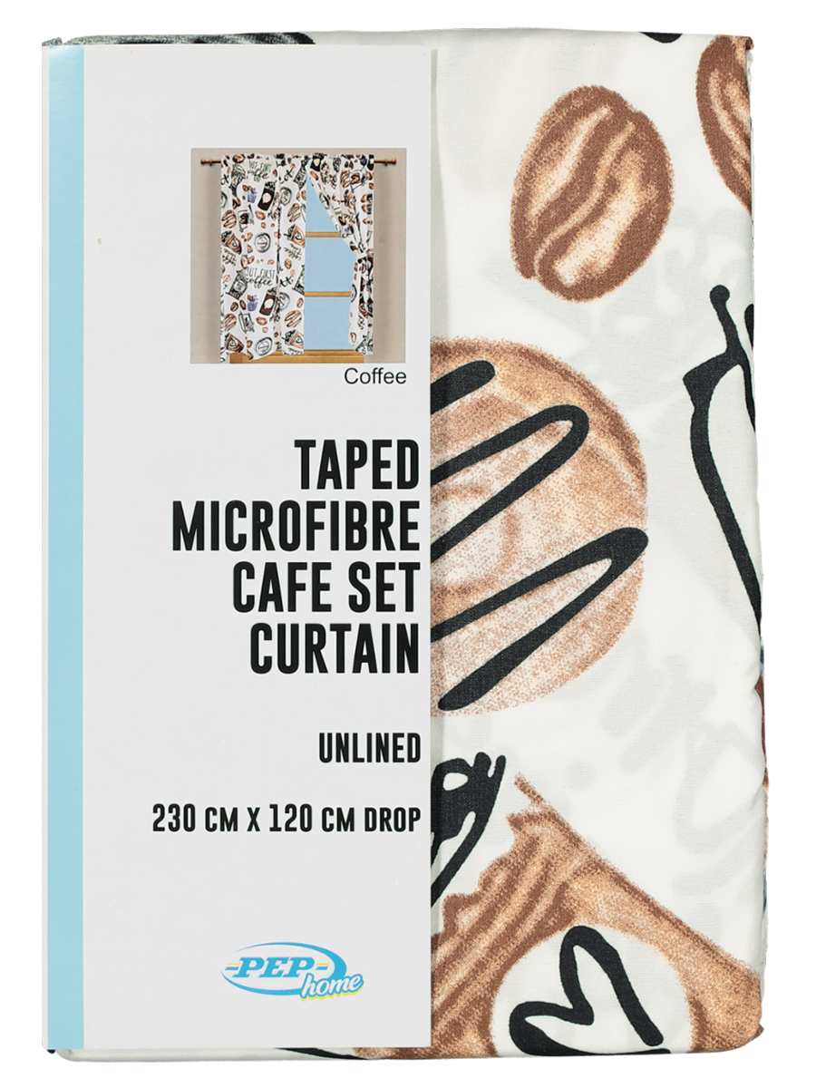 Cafe Set Voile Embroidered White