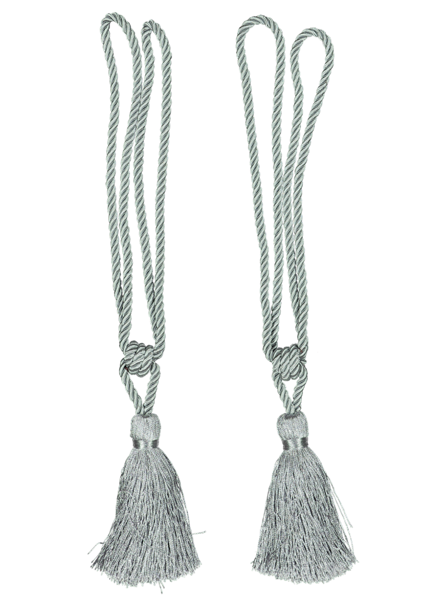 Silver Tassel Curtain Tie Backs