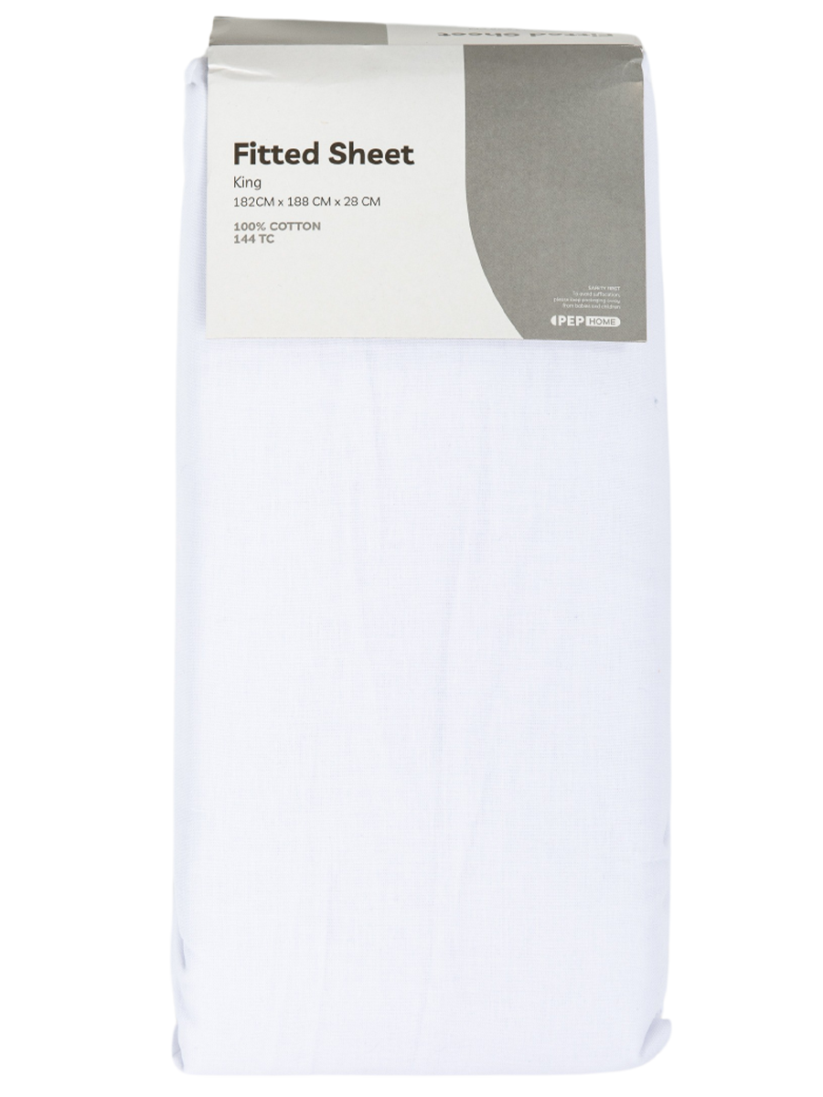 100% Cotton King Fitted Sheet