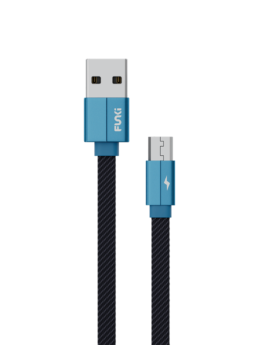 Funki Fast Charge Micro Usb Cable 1.2M Blue And Grey