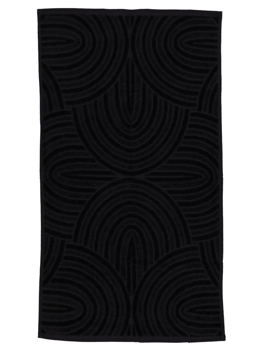 Velour Hand Towel Black