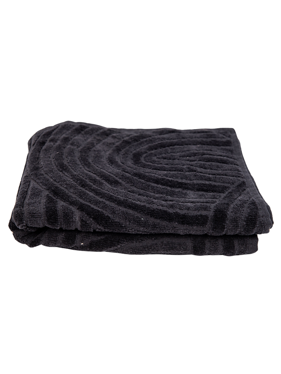 Velour Bath Towel Black
