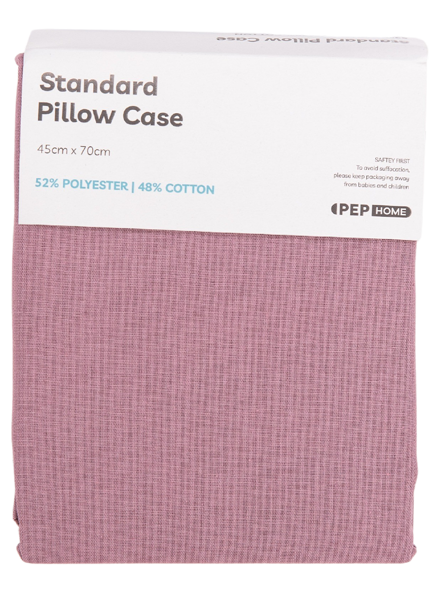 Poly Cotton Pillowcase Pink