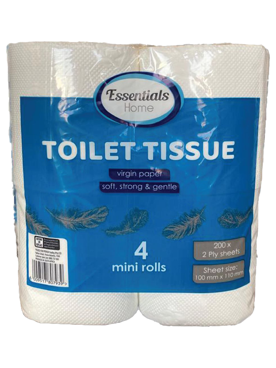ESSENTIALS HOME TOILET PAPER 4PK MINI
