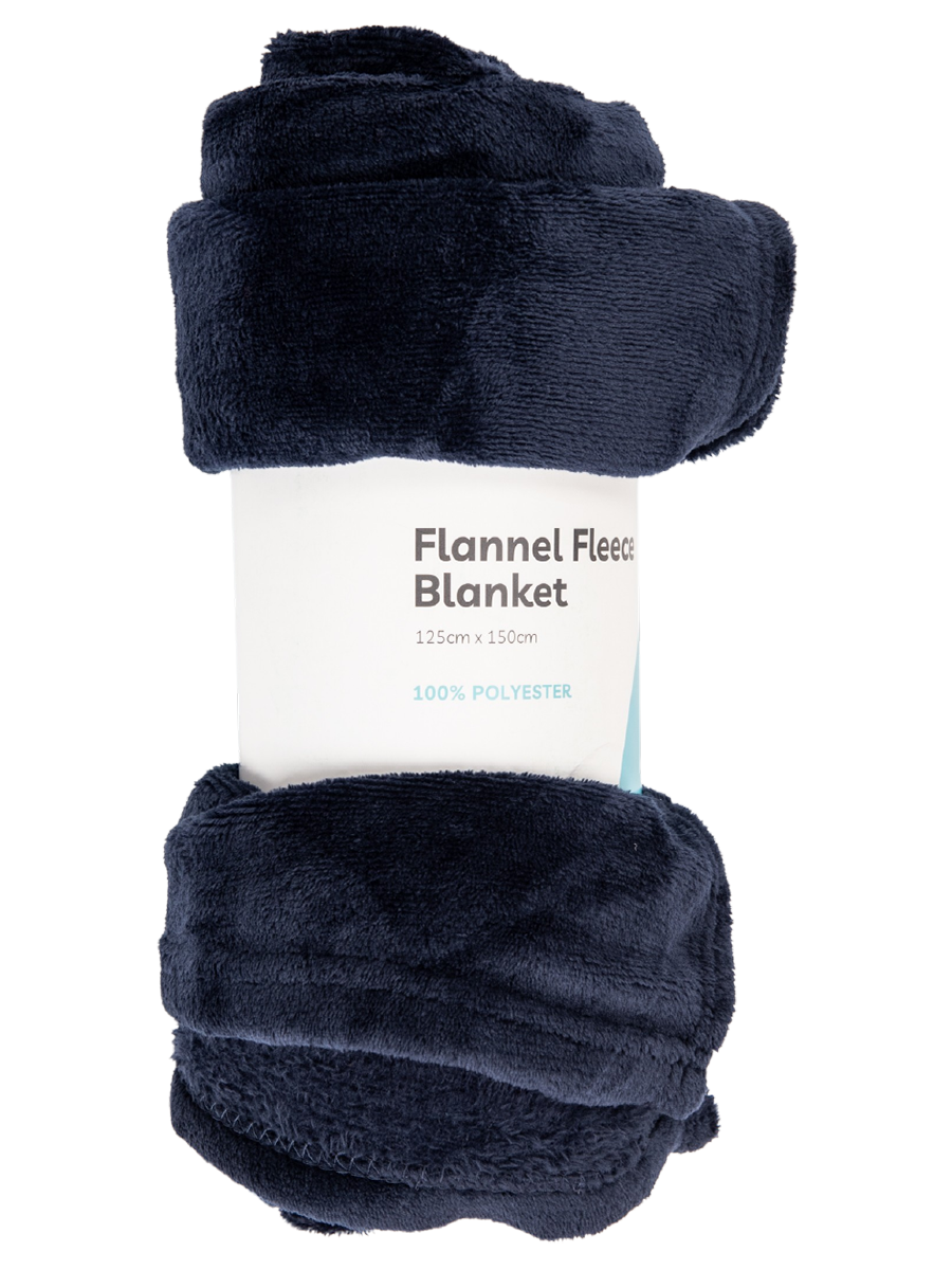 Flannel Fleece Blanket Navy