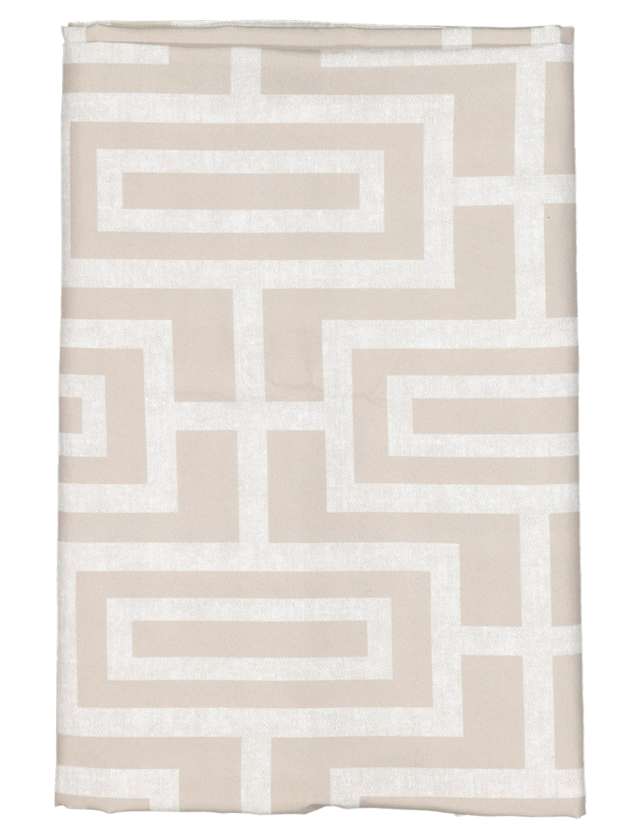 Natural Geo Unlined Curtain