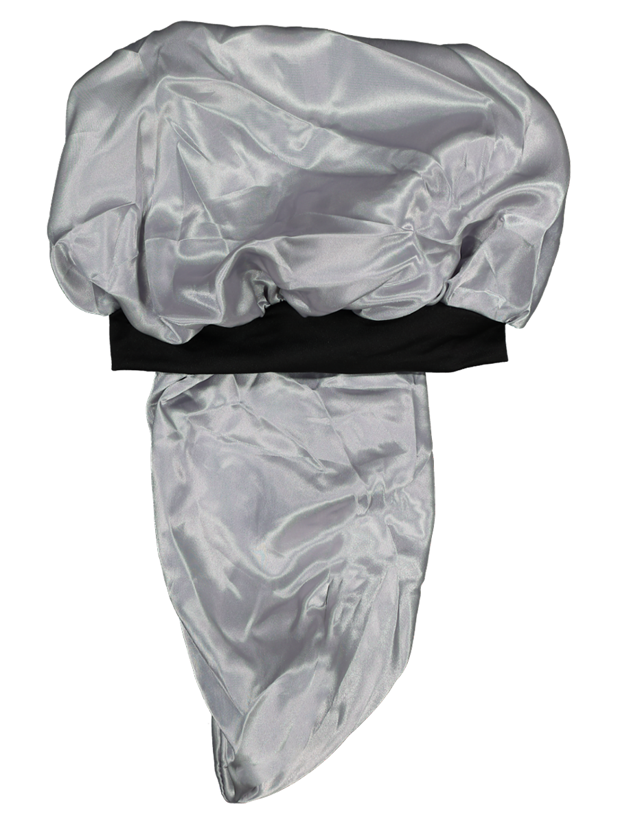 Satin Sleep Cap Xl Silver