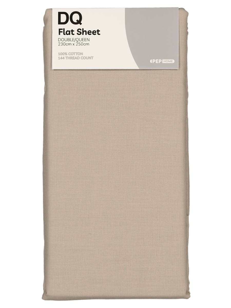 Kb Natural Cotton Flat Sheet