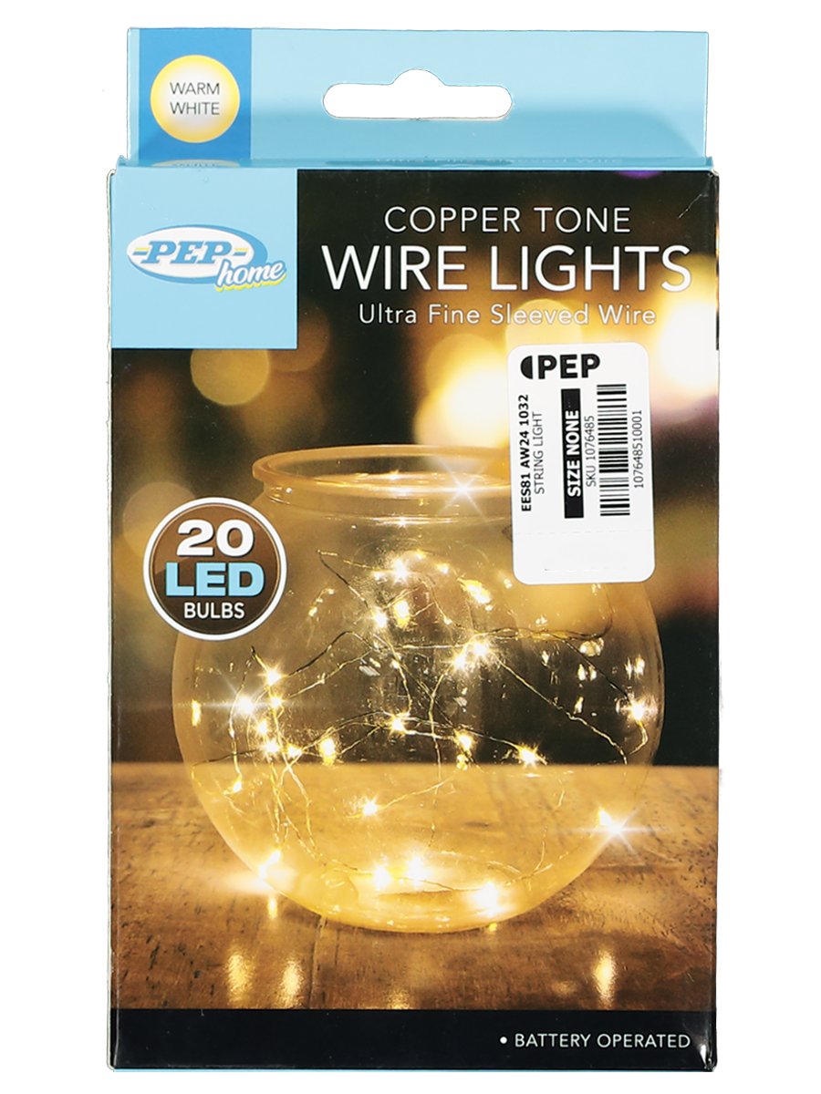 Copper Tone Led Wire Light