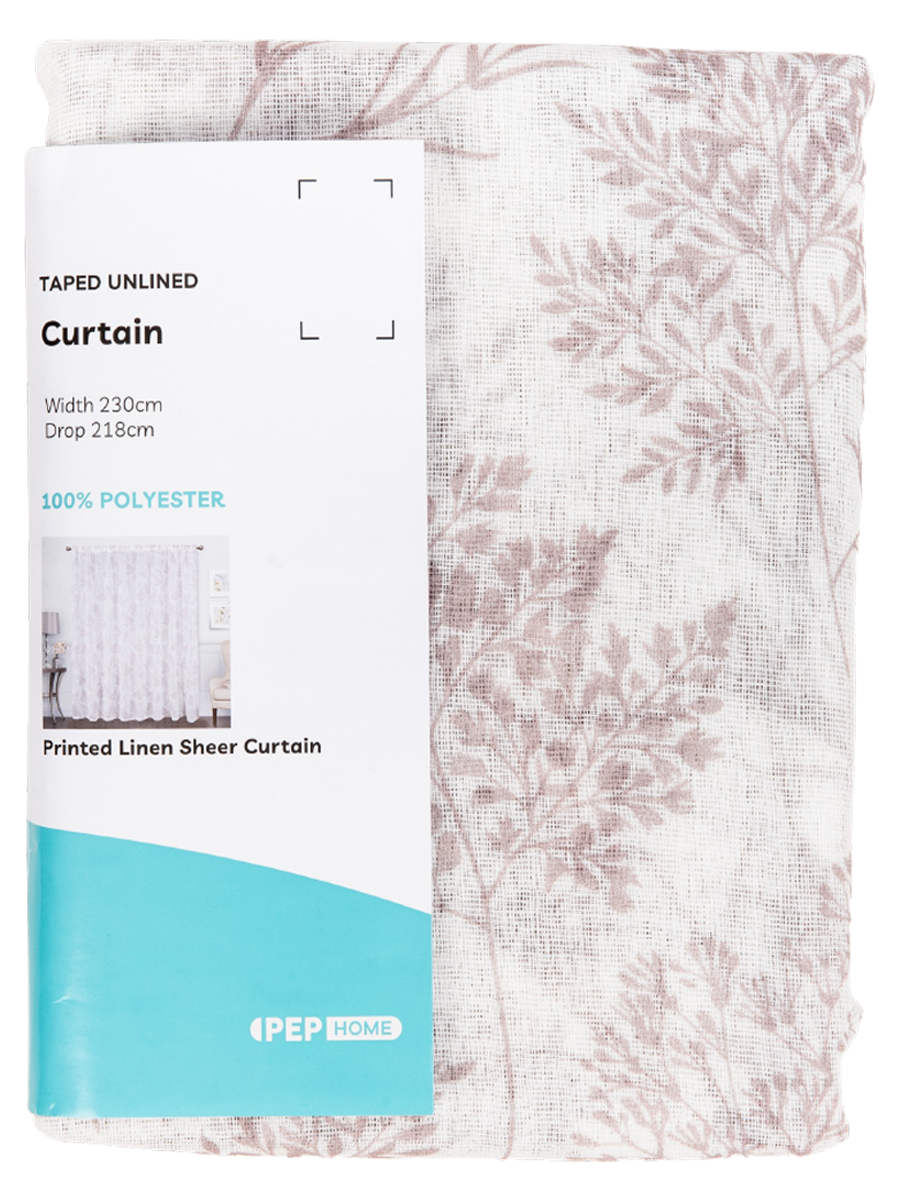 Taped Unlined Curtain