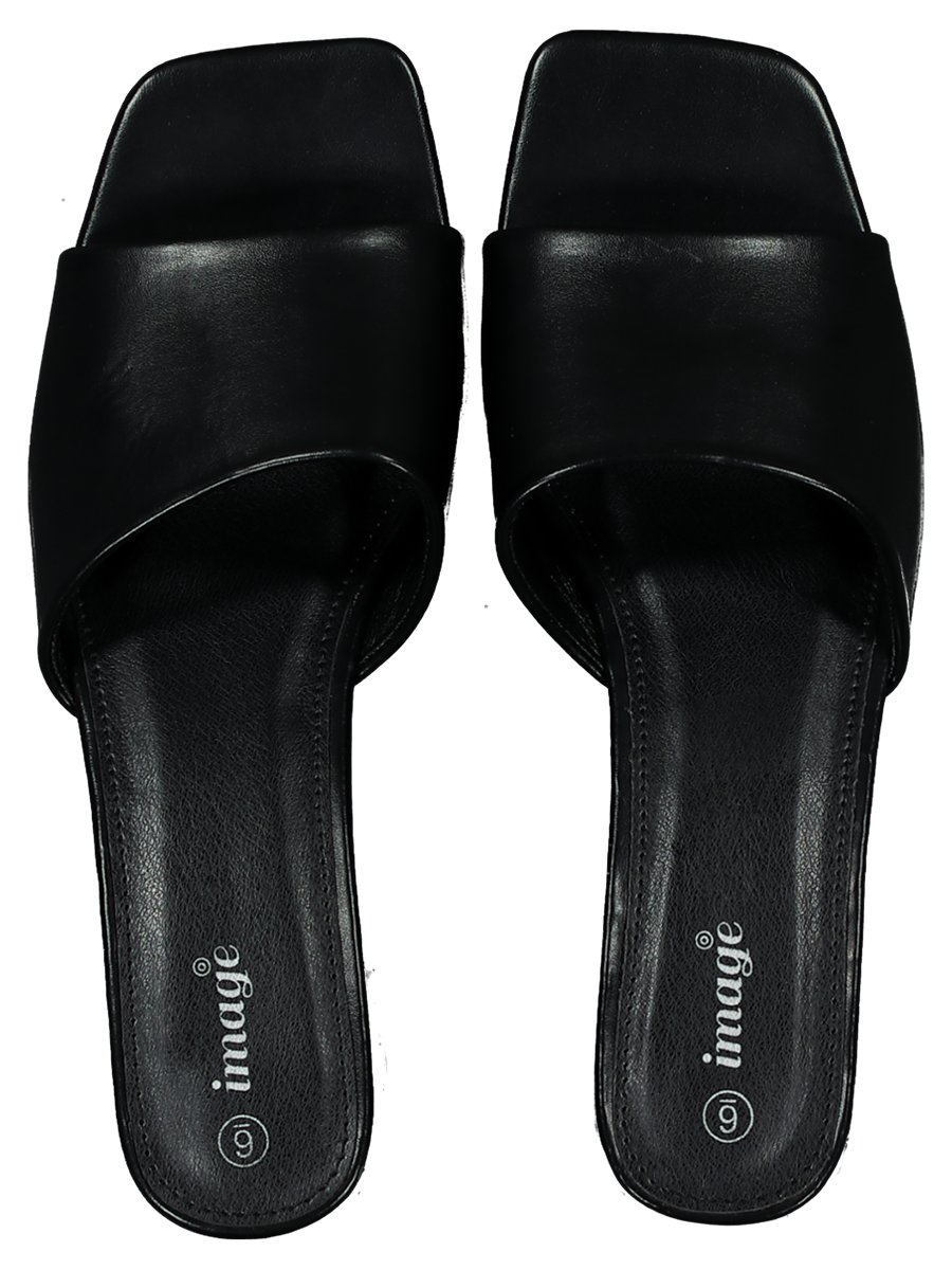 Block Heel Mule Sandals