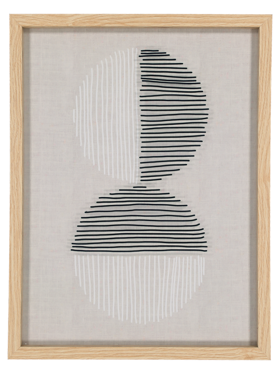 Abstract Glass And Wood Wall Art