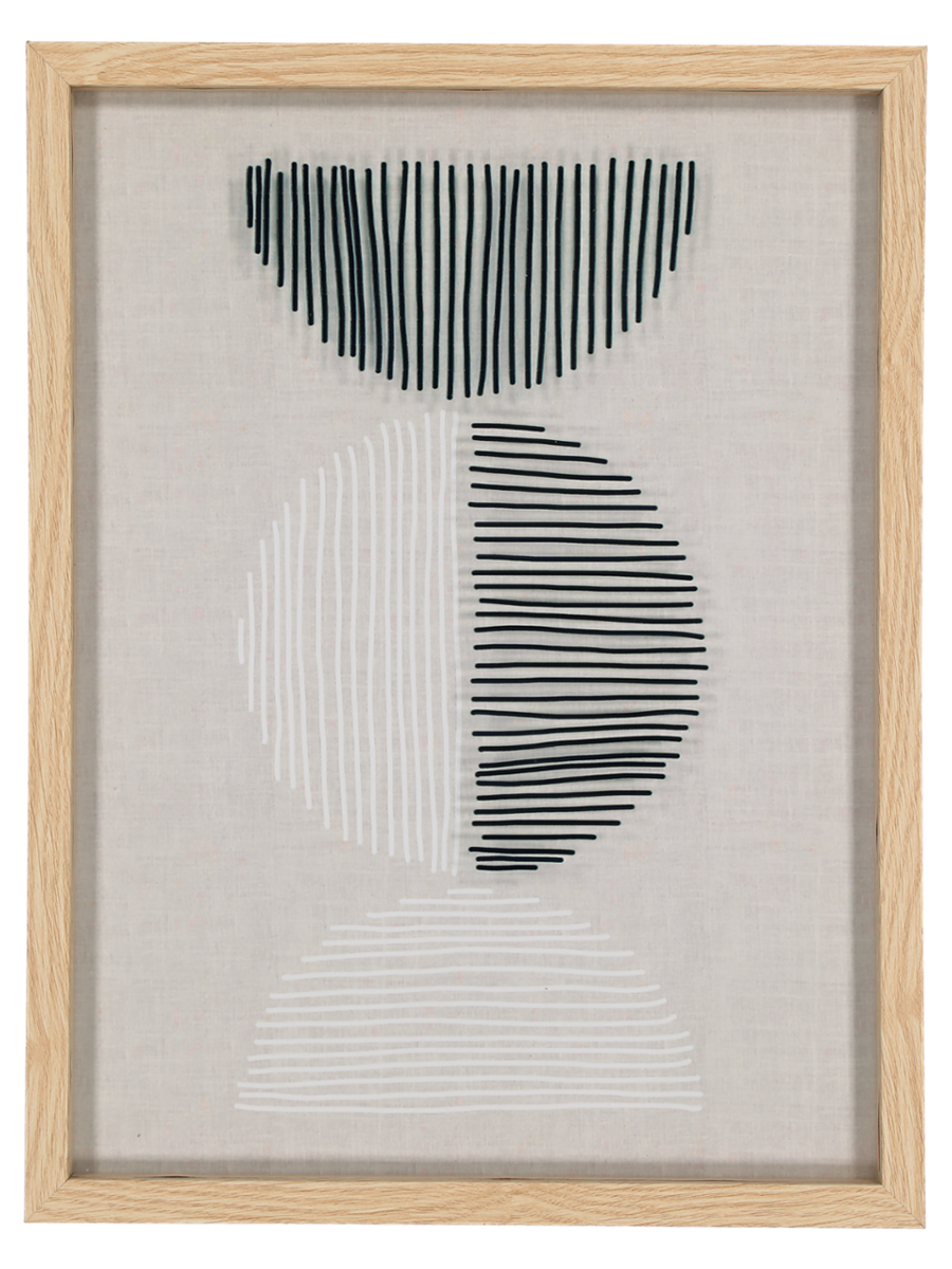 Abstract Glass And Wood Wall Art