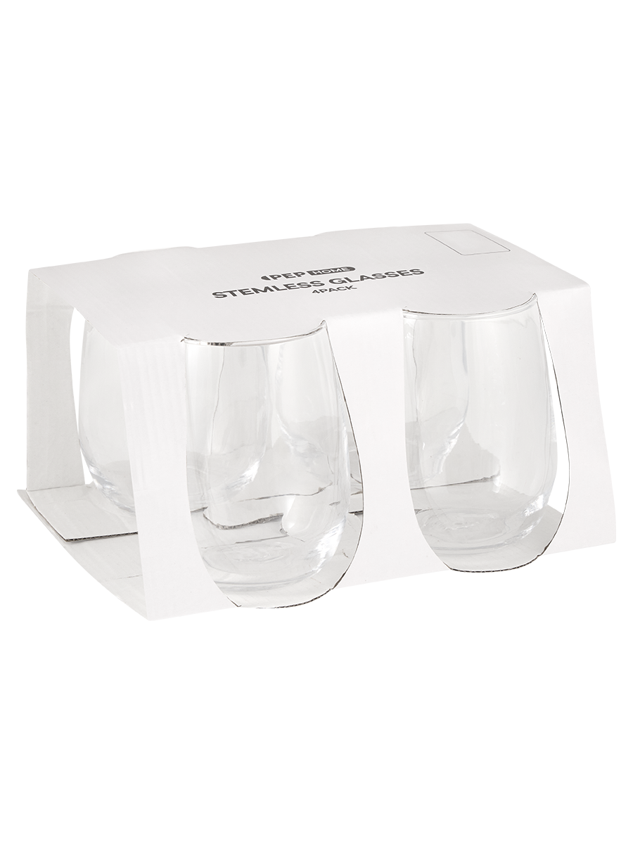 4 Pack Stemless Glasses