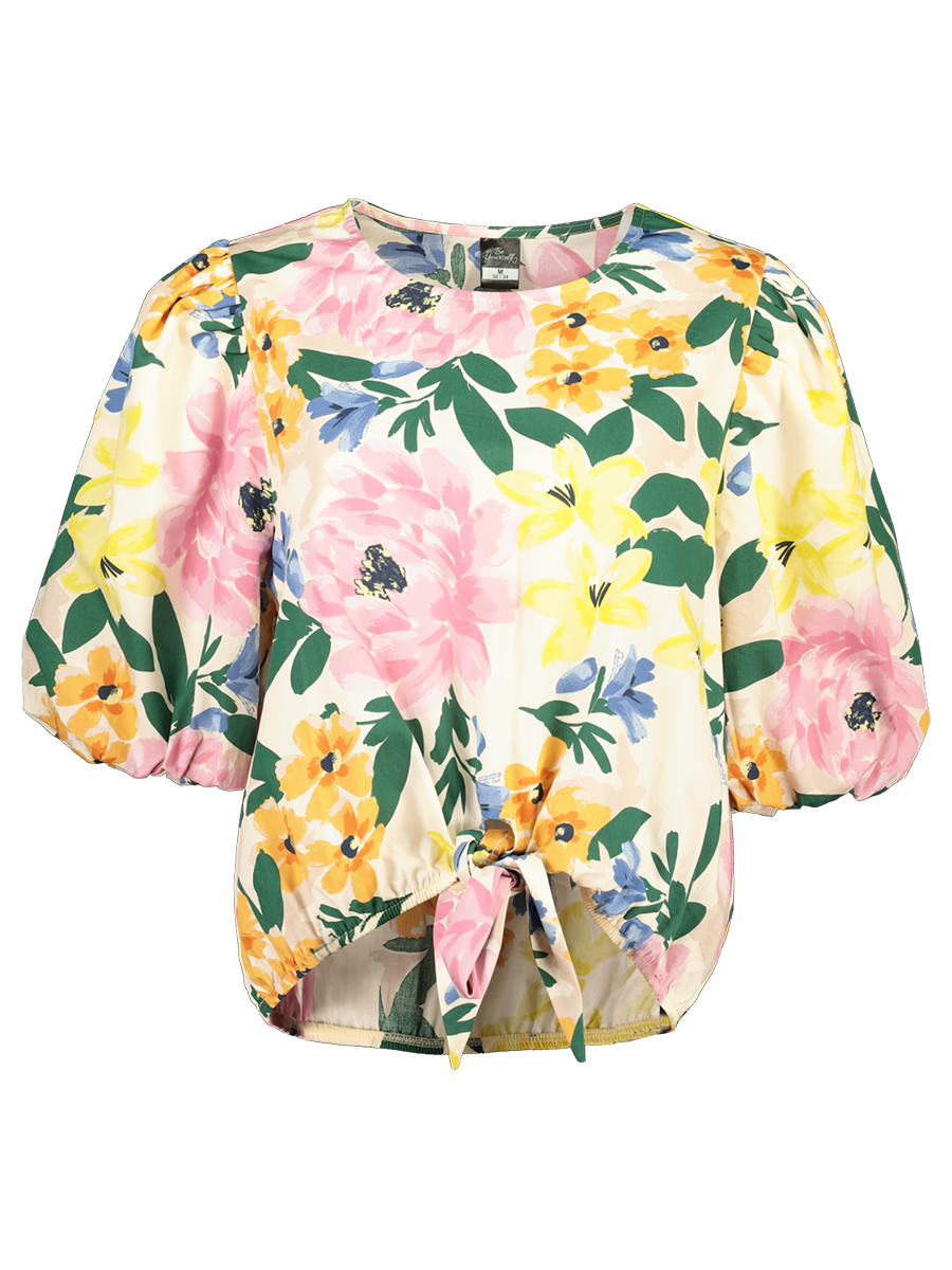 Woven Floral Print Blouse