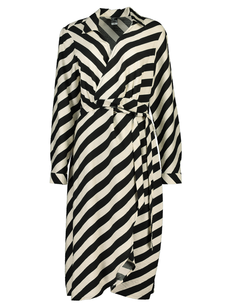 Black And White Wrap Dress