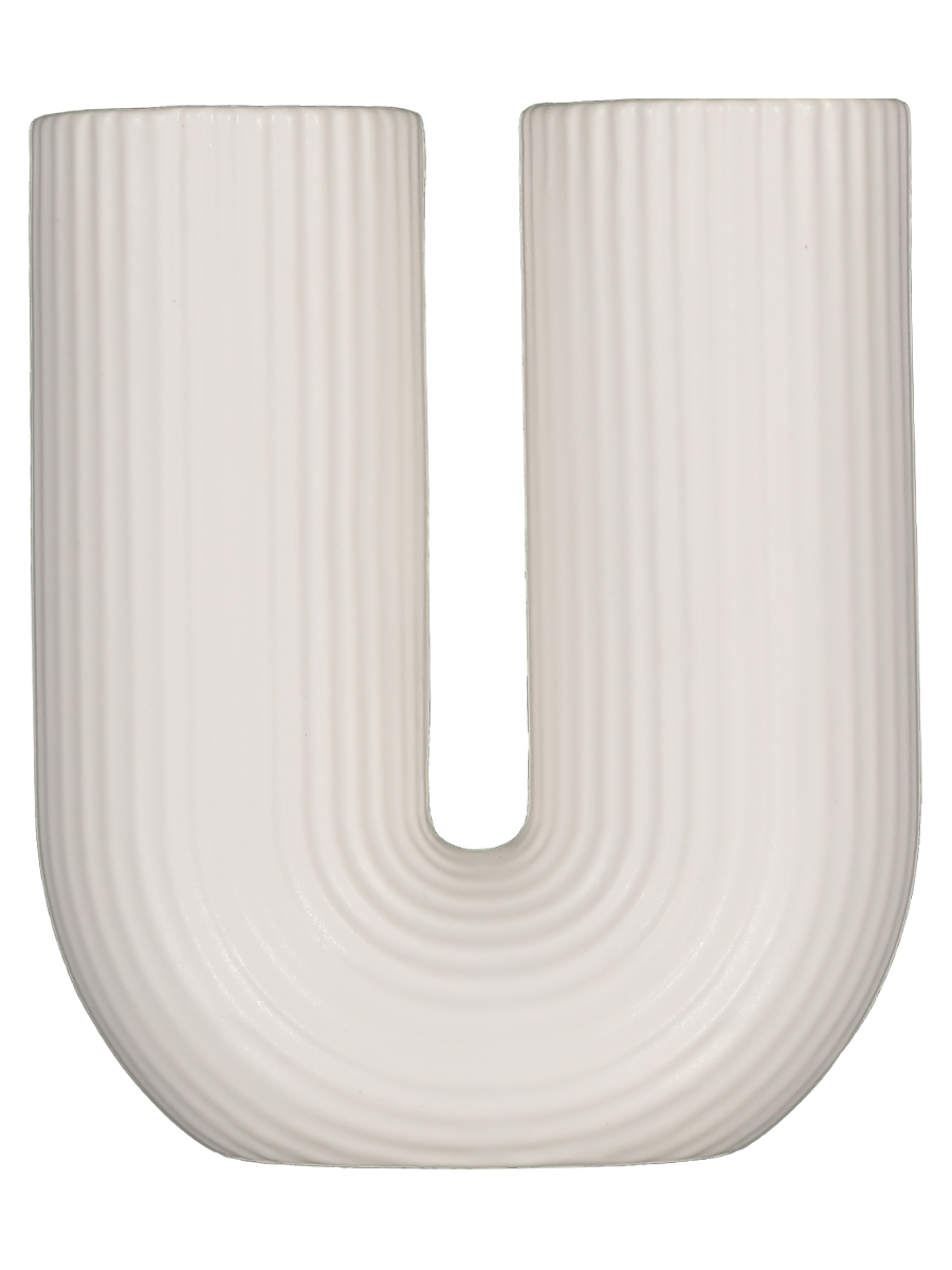 U-Shape Ceramic Vase