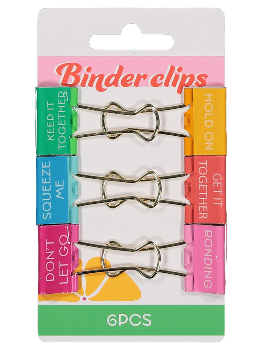 Binder Clip Set 6 Piece
