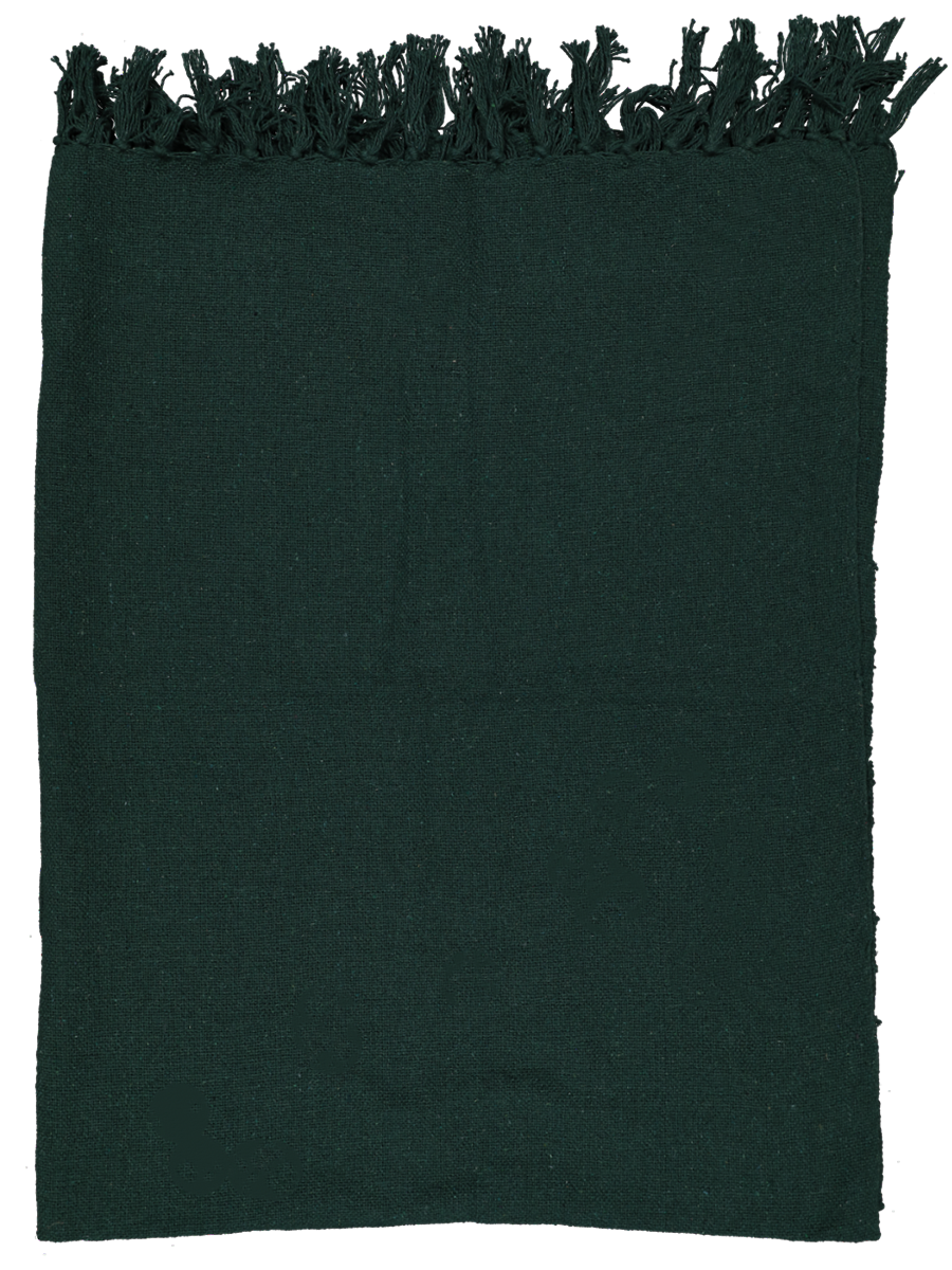 Polycotton Throw Green
