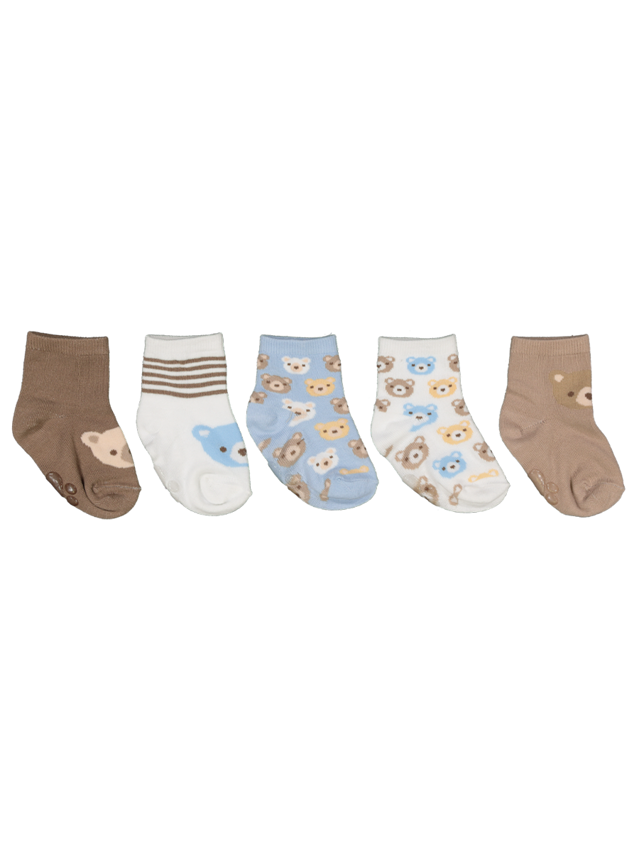 Baby Boys Printed Socks 5 Pack