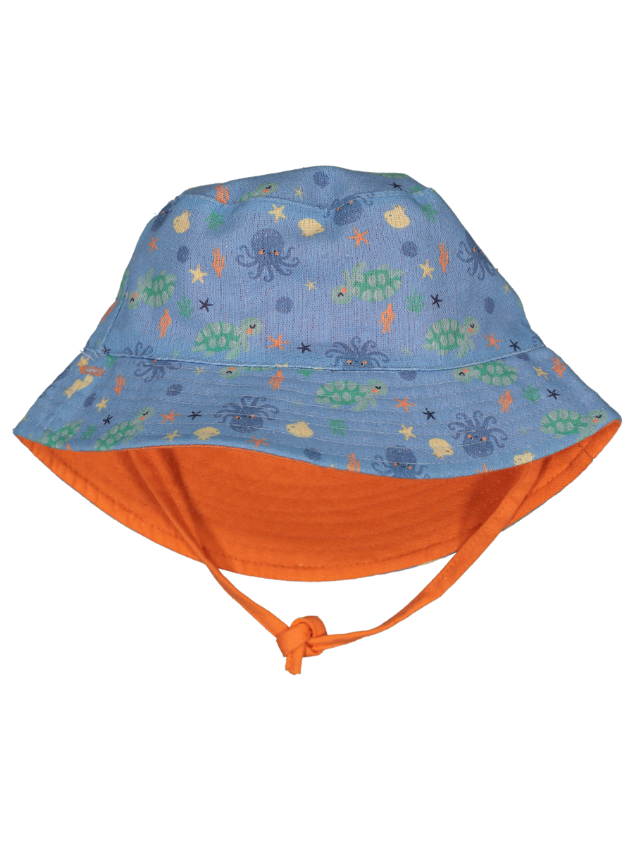 Baby Boys Reversible Bucket Hat Sea Friends