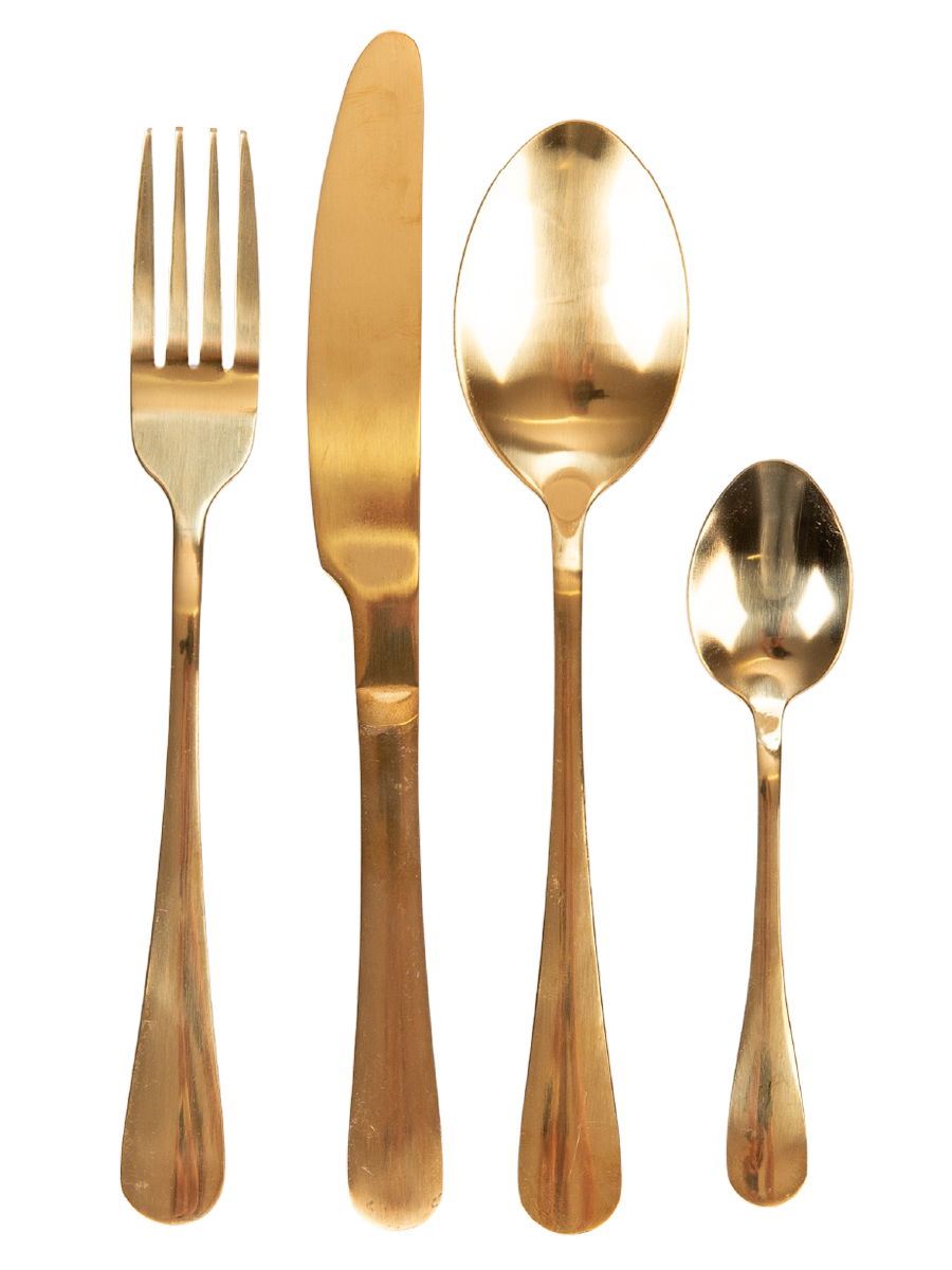 GOLD CUTLERY SET 16PC