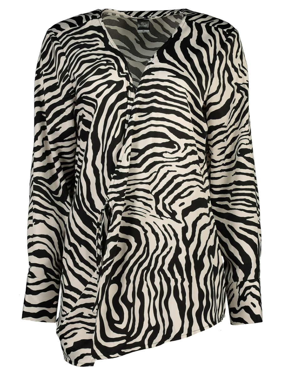 Zebra Print Smart Blouse