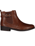 Brown Belted Ankle Boot
