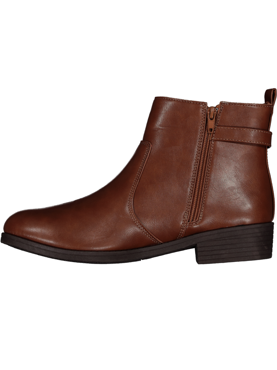 Brown Belted Ankle Boot