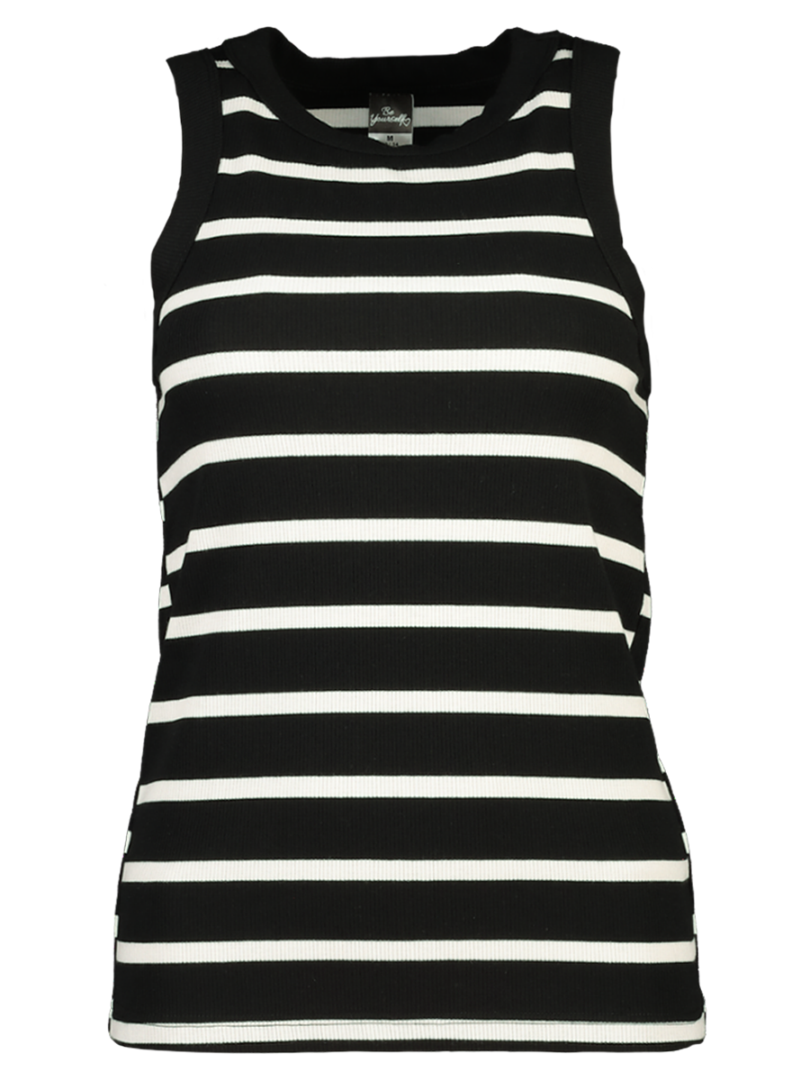 Black And White Stripe Vest