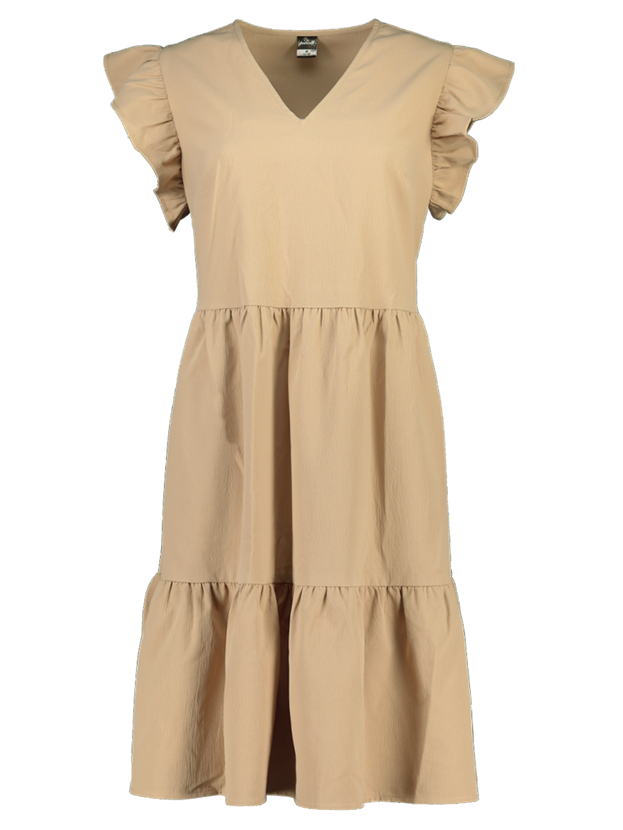 Ruffle Sleeve Midi Dress