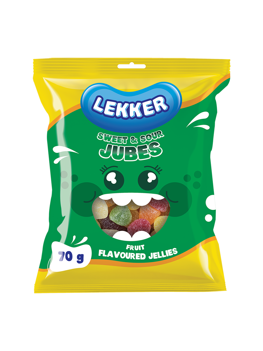 Lekker Sweet And Sour Jubes 70G