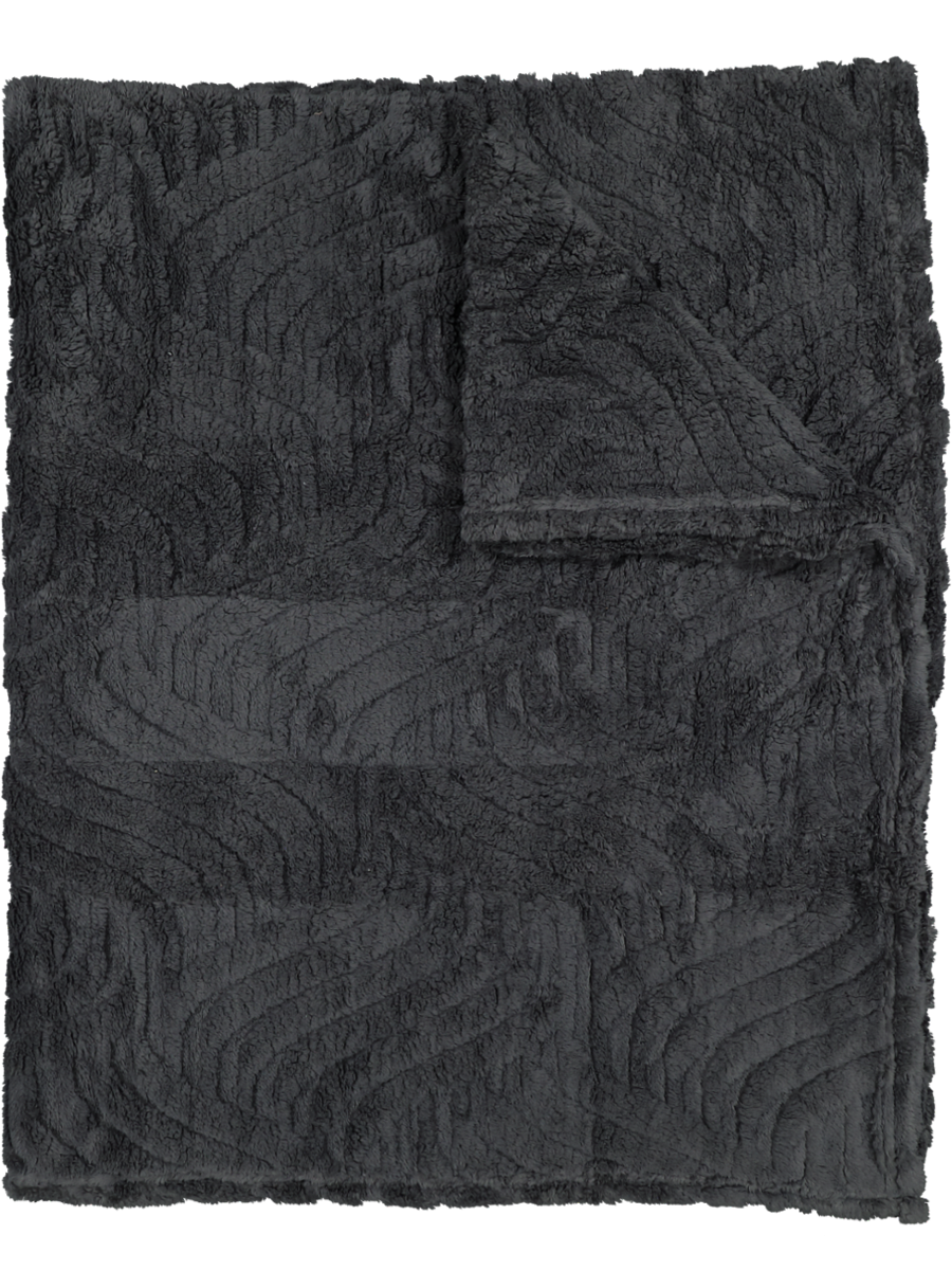 Fancy Flannel Bunk Blanket Charcoal