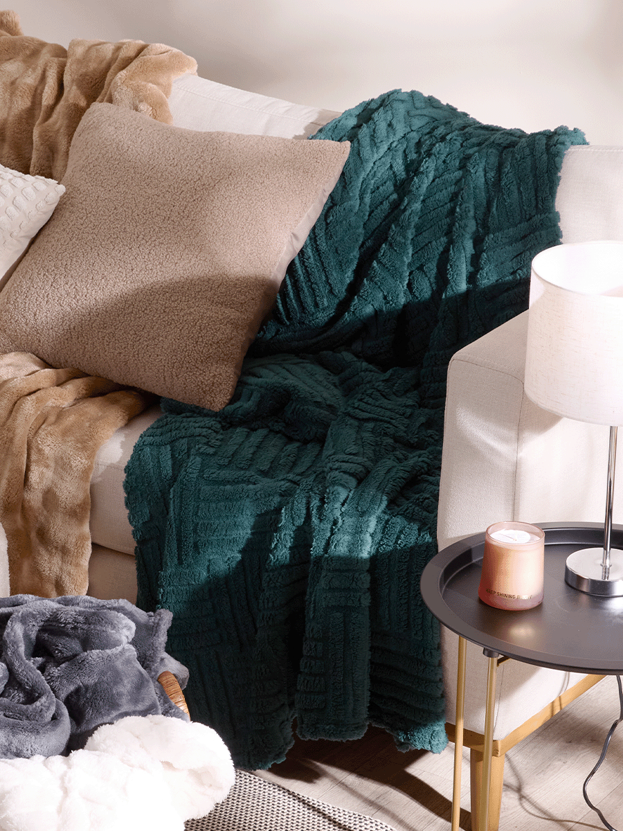 Fancy Flannel Bunk Blanket Green