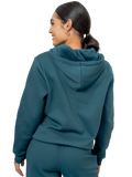 Zip Through Drawstring Fleece Hoodie