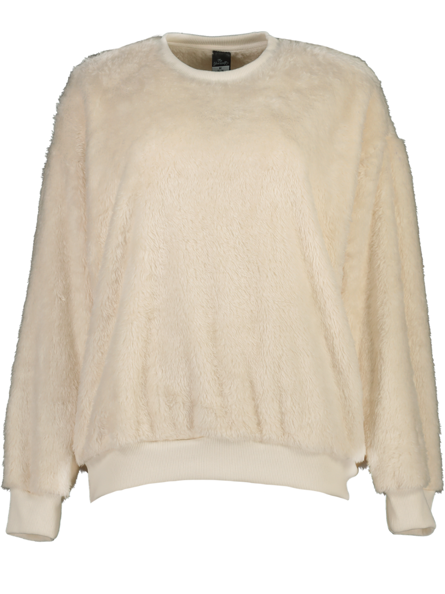 Cream Plush Faux Sweater