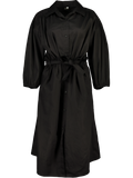 Tie-Belt Tunnel Shirt Dress Black