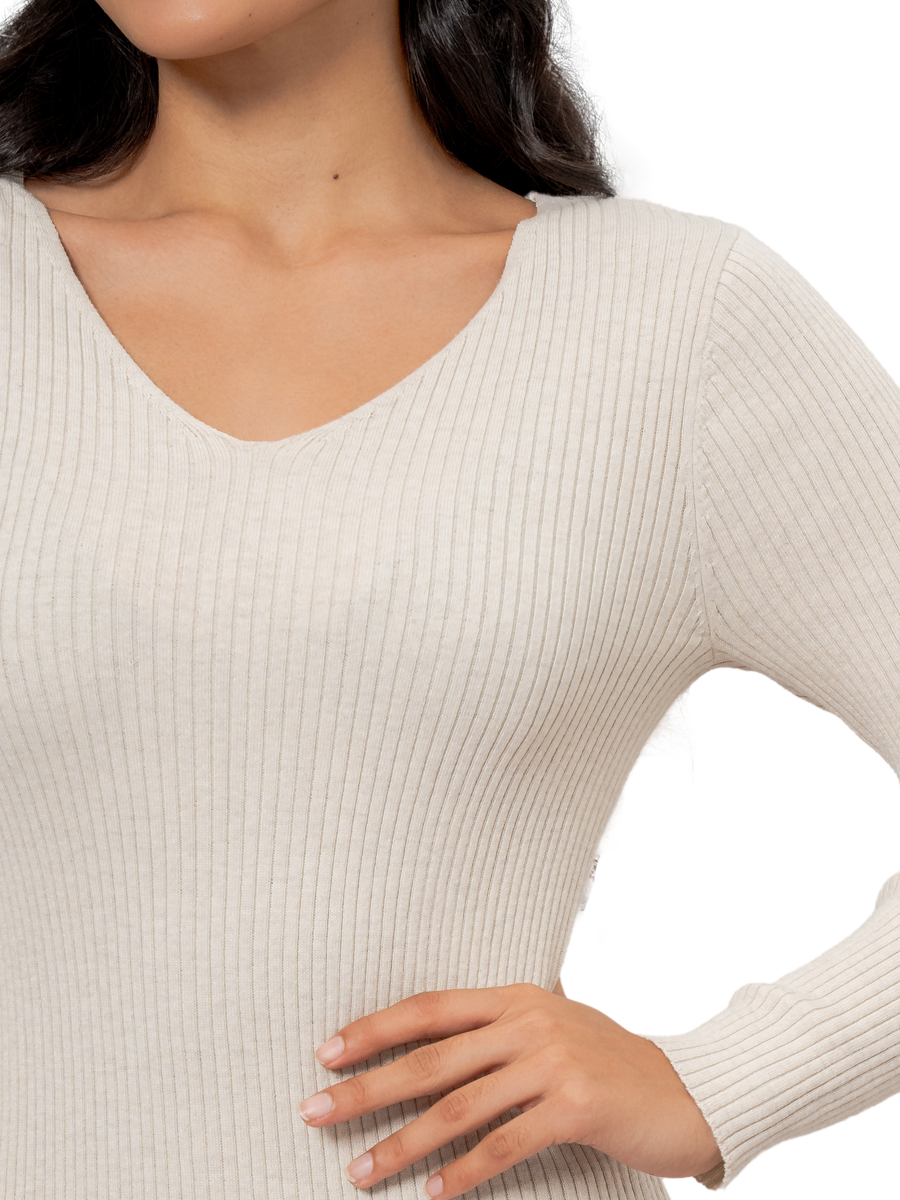 Ribbed Knit Midi Bodycon Dress