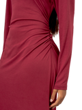 Knit Neckline Midi Dress