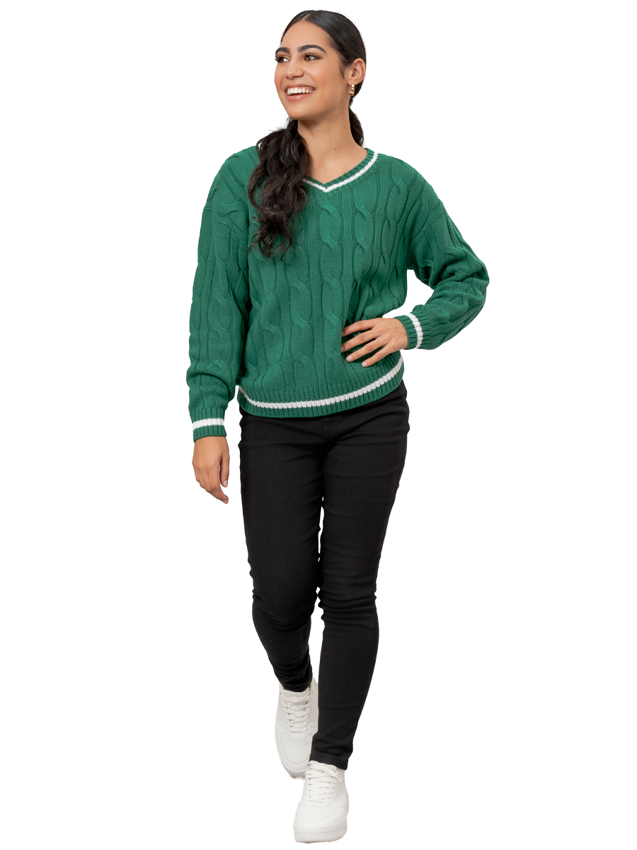 Textured Knit Pullover Sweater