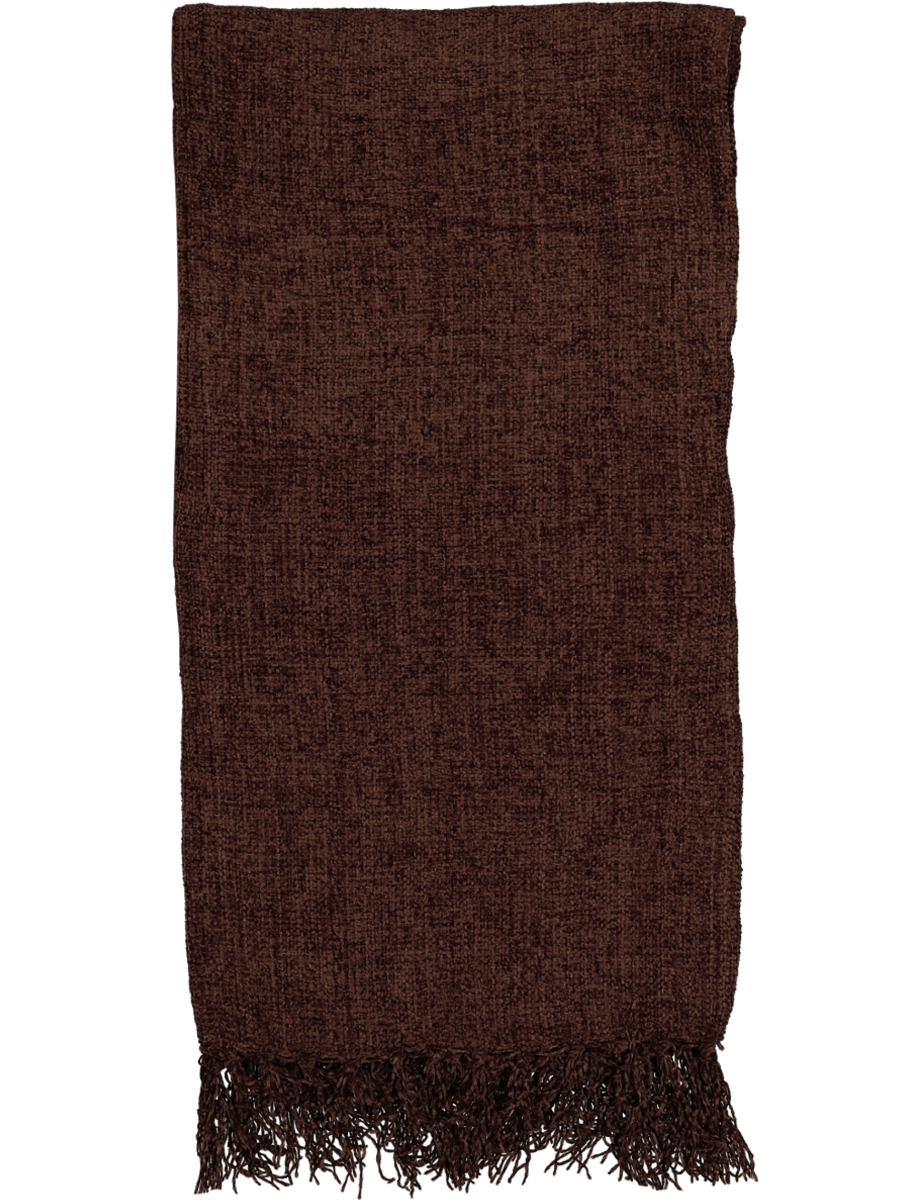 Chenille Throw Brown