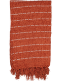 Chenille Throw Rust Strip