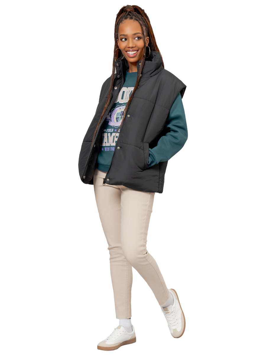 Black Sleeveless Gilet